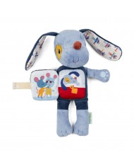 Peluche phosphorescente et livre en tissu Jules le chien