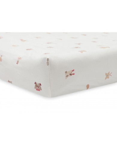 Housse matelas à Langer Jersey 50x70cm - Animal Friends