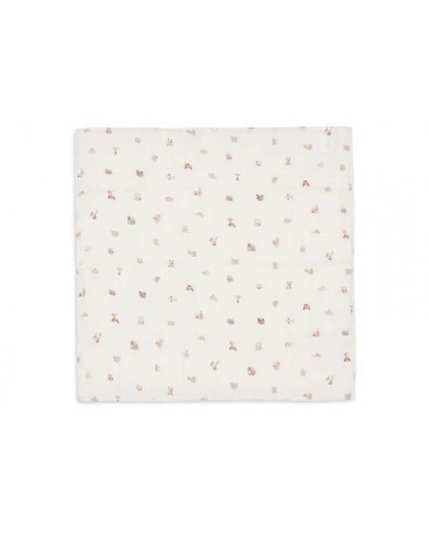 Lot de 3 tétras Gaze de Coton 70x70cm - Animal Friends