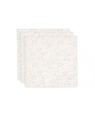 Lot de 3 tétras Gaze de Coton 70x70cm - Animal Friends