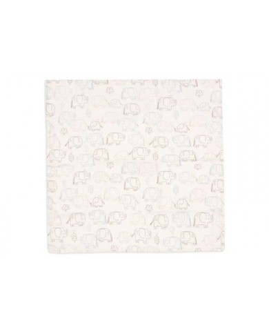 Lot de 3 tétras Gaze de Coton 70x70cm - Elephant Tales