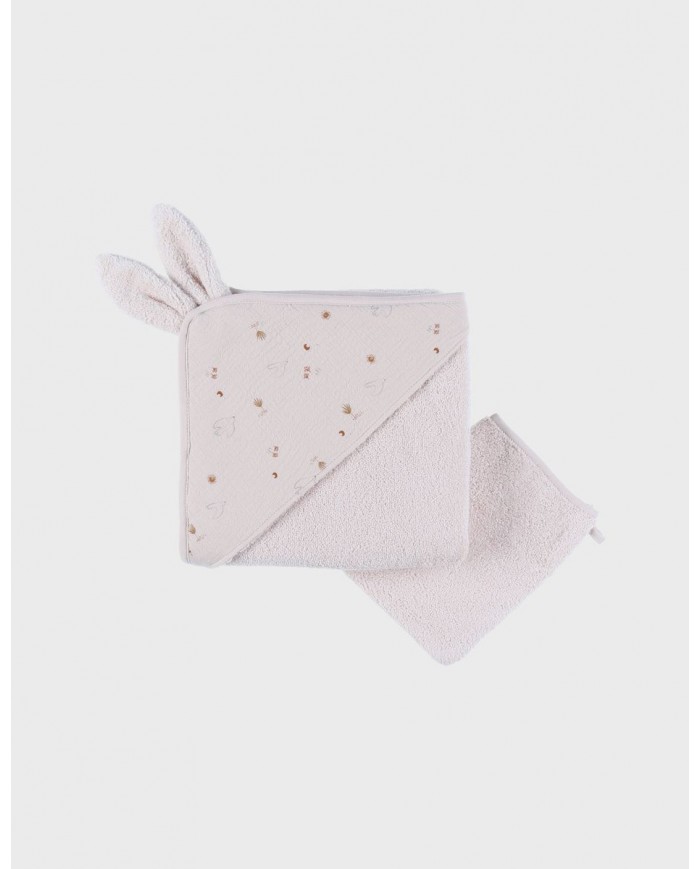 Cape de bain, éponge - Moka