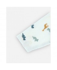 Pyjama dinosaure en velours, blanc/bleu