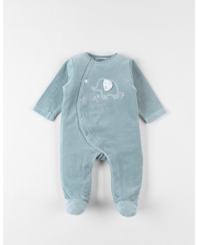 Pyjama en velours côtelé, éléphant