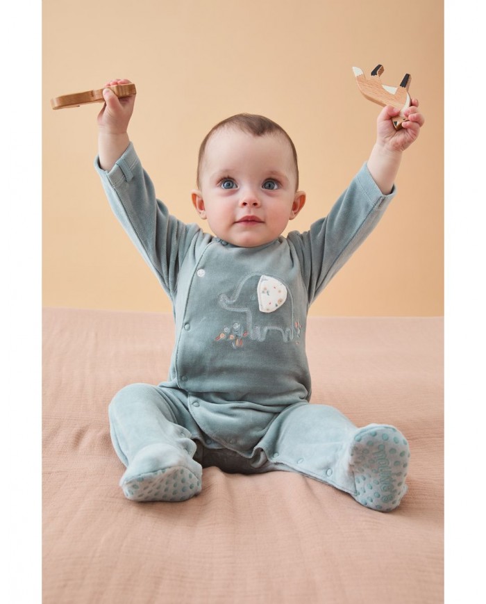 Pyjama en velours côtelé, éléphant