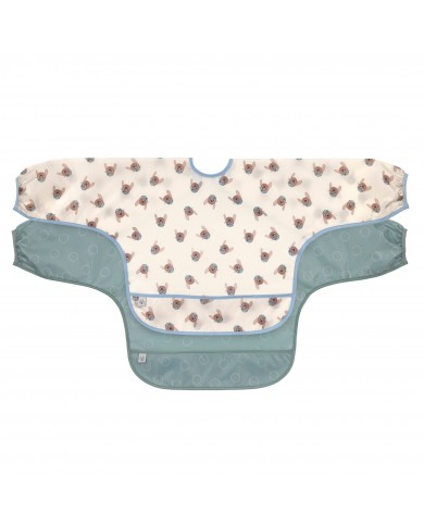 Bavoirs manches longues avec poche (2pcs) - Tiny Team, Chien