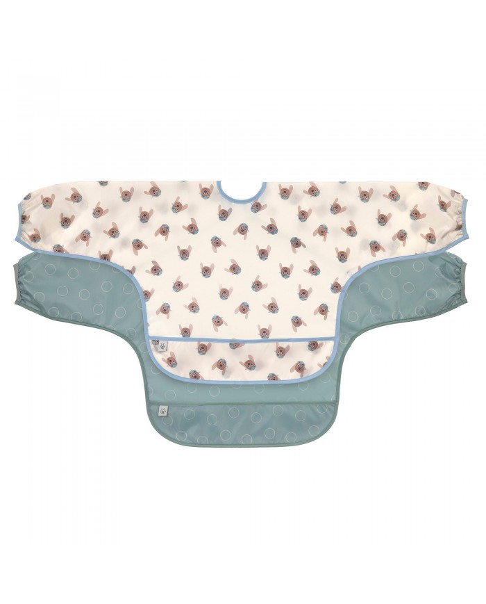 Bavoirs manches longues avec poche (2pcs) - Tiny Team, Chien