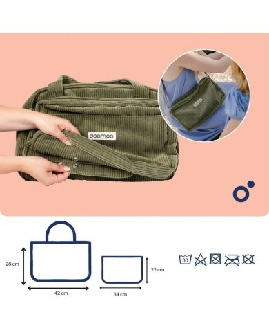 Sac à langer Fluffy - Corduroy Kaki