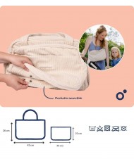 Sac à langer Fluffy - Corduroy Sand