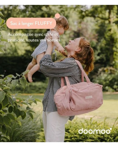Sac à langer Fluffy - Corduroy Pink
