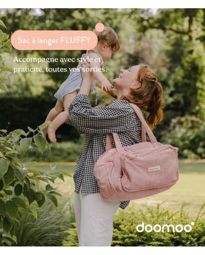 Sac à langer Fluffy - Corduroy Pink