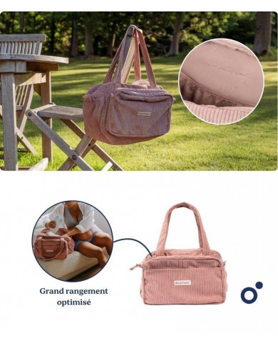 Sac à langer Fluffy - Corduroy Pink