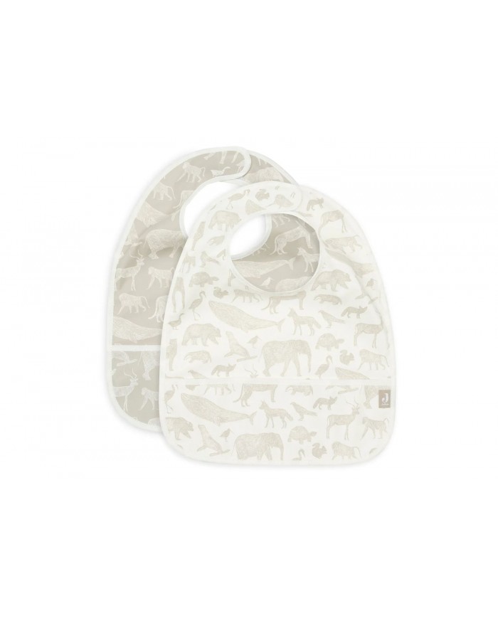 Bavoirs Waterproof (2pcs) - Animals Olive Green