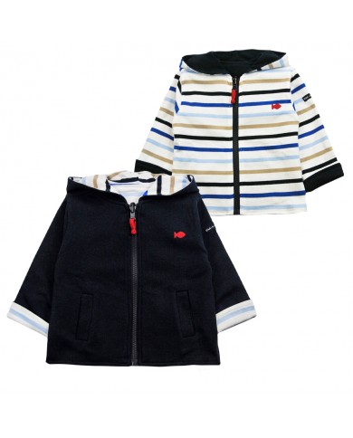 Gilet à capuche réversible - Soumarin - Navy