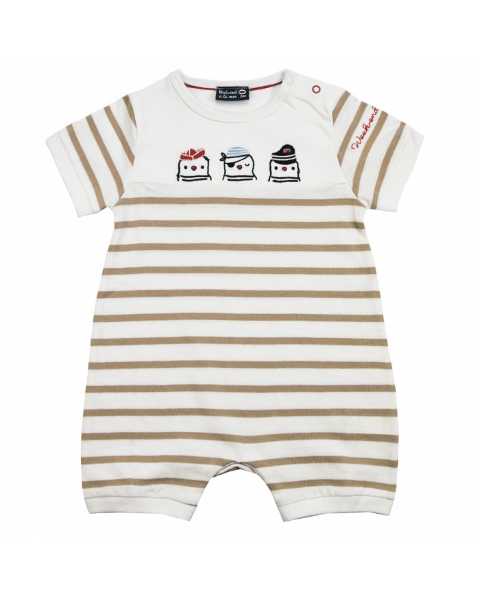 Combinaison - 123 - Blanc/Grège