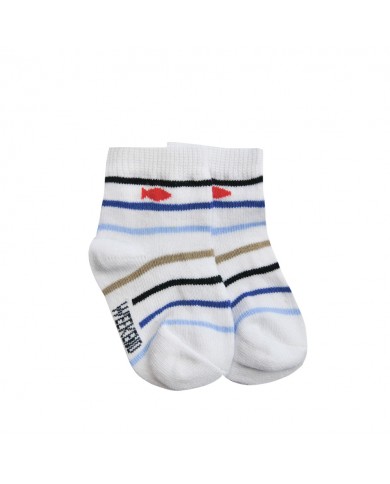 Chaussettes - Stripe - Multico Grège