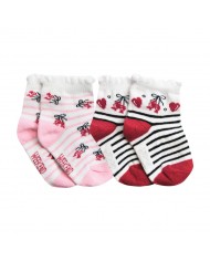 Chaussettes - Cheriedamour - Blanc/Candy