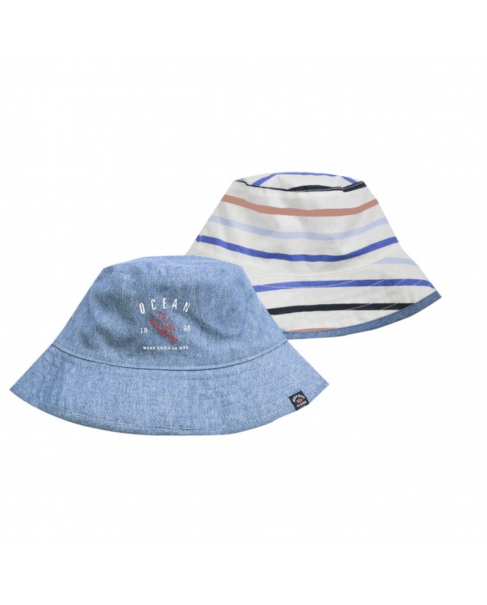 Bob réversible - Memphis - Chambray/multico