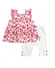 Ensemble Tunique + Short - Caty - Fine Stripe Candy