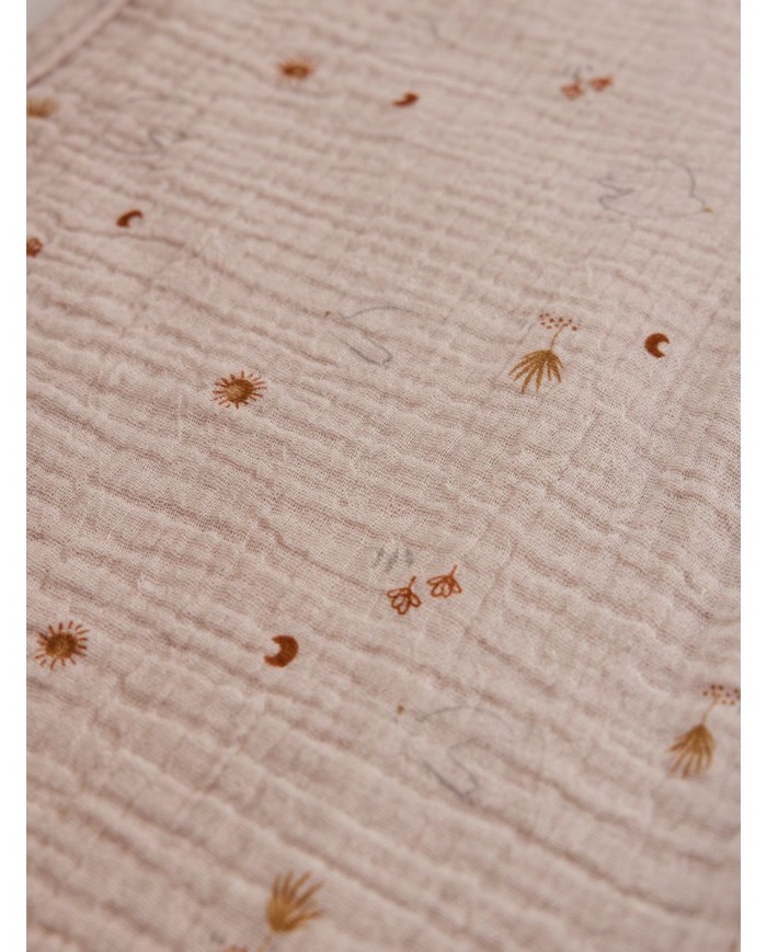 Lot de 3 tétras 70x70cm, mousseline - Beige / blanc