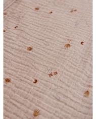 Lot de 3 tétras 70x70cm, mousseline - Beige / blanc