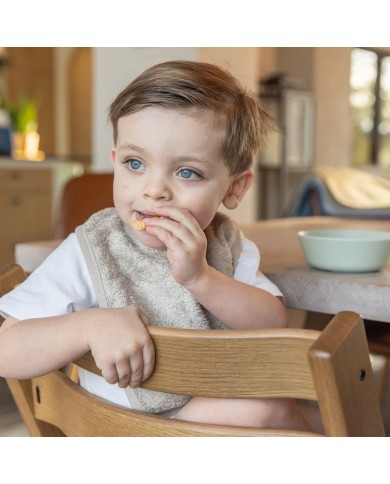 Bavoir waterproof 26x38cm - Feather grey