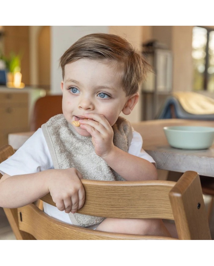 Bavoir waterproof 26x38cm - Feather grey