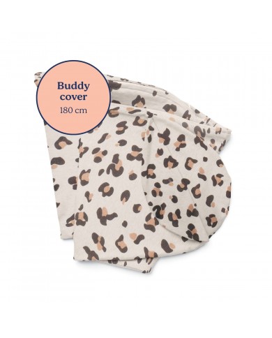 Housse pour grand coussin d'allaitement Buddy - Leopard Cream