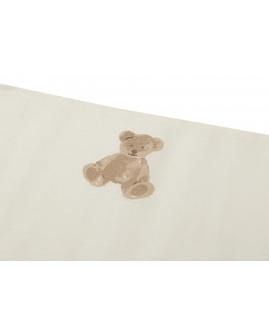 Tétras Gaze de coton small 70x70cm - Teddy Bear - 3 Unités