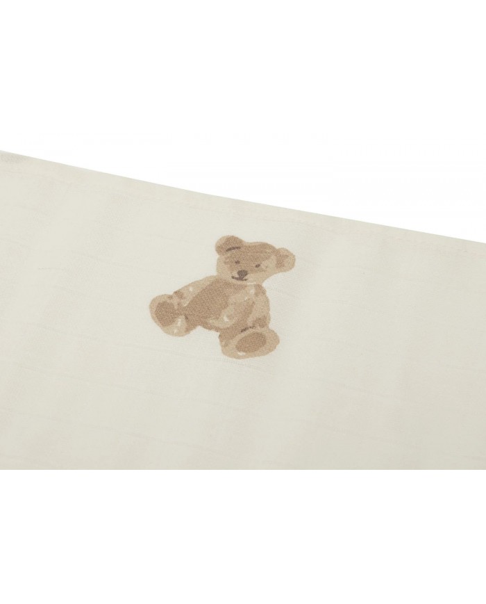 Tétras Gaze de coton small 70x70cm - Teddy Bear - 3 Unités