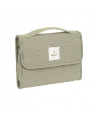 Pochette de change XL coutures à vagues menthe