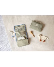 Pochette de change XL coutures à vagues menthe