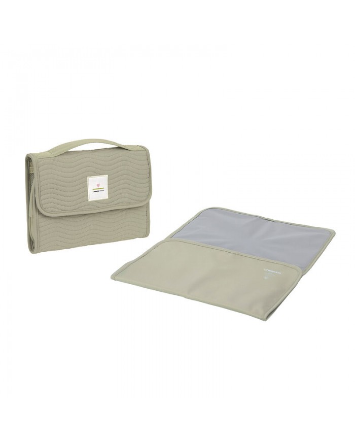 Pochette de change XL coutures à vagues menthe