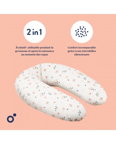Grand coussin d'allaitement buddy Peaches