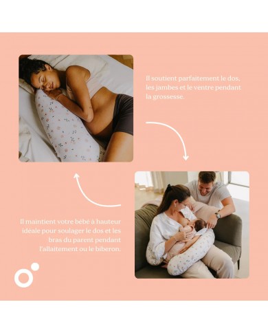 Grand coussin d'allaitement buddy Peaches