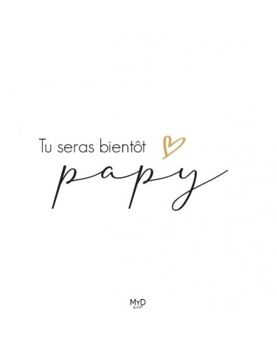 Cadre à poser - 10 x 10 cm - "Bientôt papy"