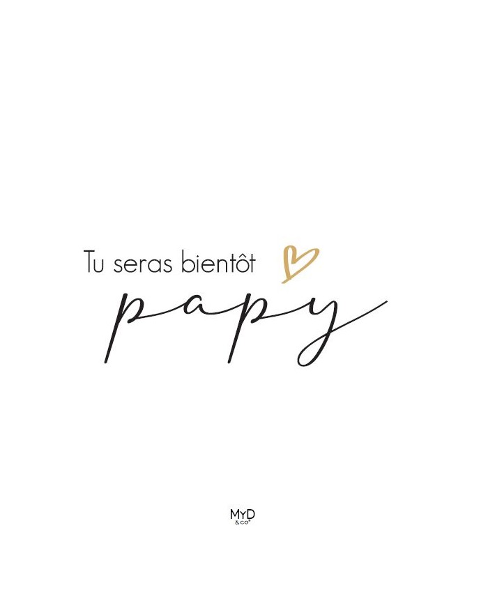 Cadre à poser - 10 x 10 cm - "Bientôt papy"