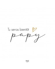 Cadre à poser - 10 x 10 cm - "Bientôt papy"