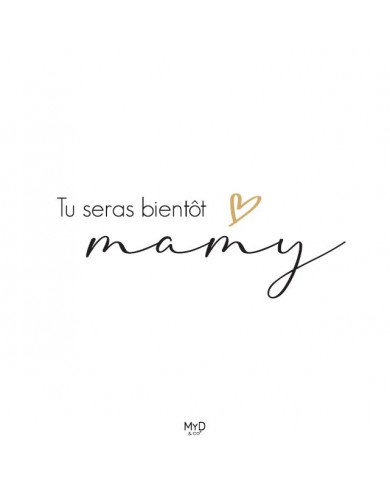 Cadre à poser - 10 x 10 cm - "Bientôt mamy"