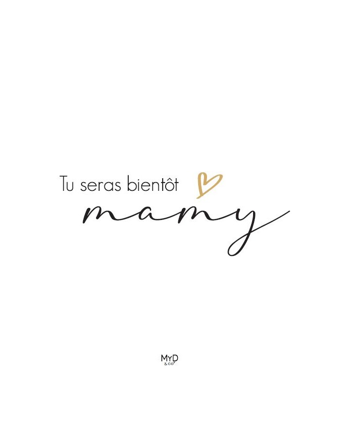 Cadre à poser - 10 x 10 cm - "Bientôt mamy"