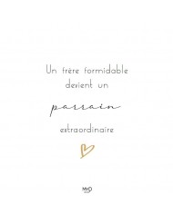 Cadre à poser - 10 x 10 cm - "Un ami devient parrain"