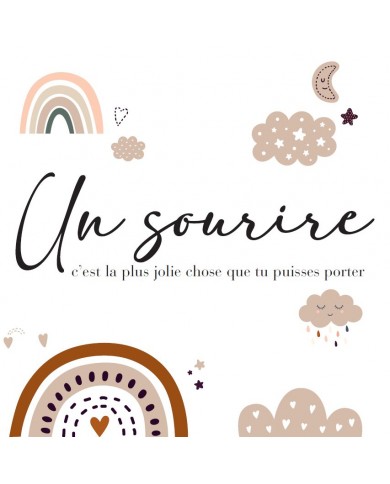 Cadre à poser - 15 x 15 cm - "Un sourire ..."