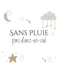 Cadre à poser - 15 x 15 cm - "Excusez le désordre ..." - Arc-en-ciel