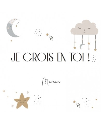 Cadre à poser - 15 x 15 cm - "Je crois en toi !"