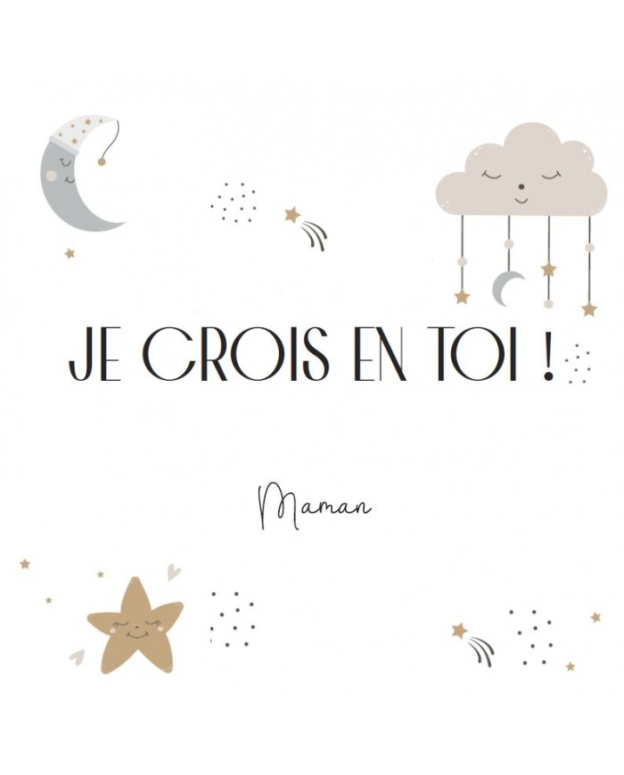 Cadre à poser - 15 x 15 cm - "Je crois en toi !"