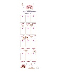 Cadre à poser - 15 x 15 cm - "Excusez le désordre ..." - Lune étoile