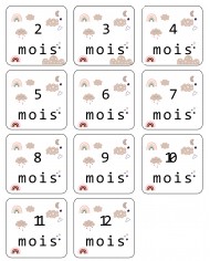 Plaquette photo - 12 premiers mois - 14 x 30 cm - Arc-en-ciel