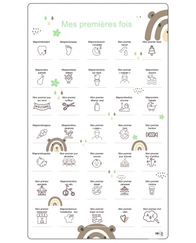Cadre première fois - 30 x 50 cm - Ourson