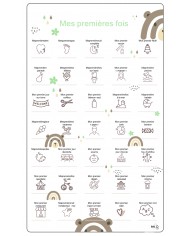 Cadre première fois - 30 x 50 cm - Lune étoile