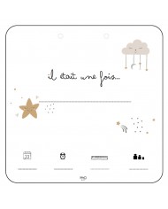 Cadre à susprendre - 14 x 14 cm - Lune étoile